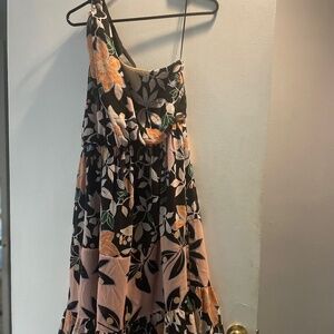 LOFT One Shoulder Floral Dress